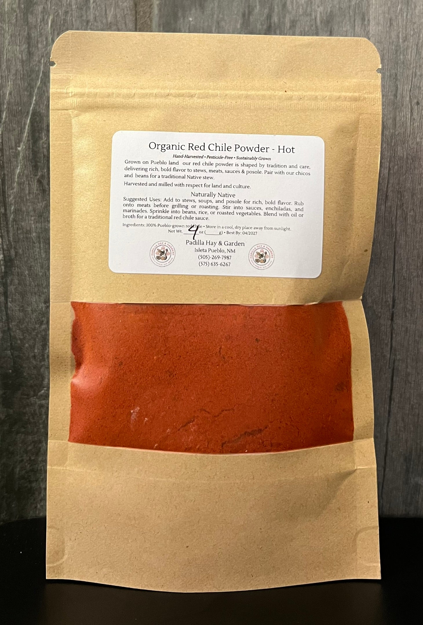 Red Chile Powder, Hot, Organic
