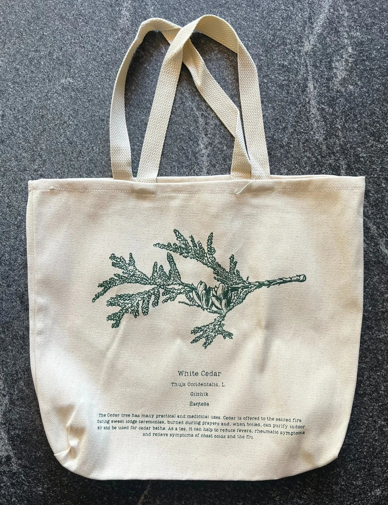 Tote Bag, White Cedar Design